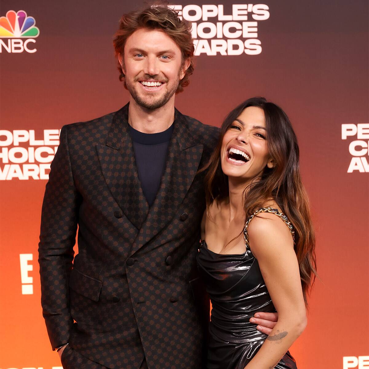 Sex/Life's Sarah Shahi and Adam Demos Heat Up the 2021 PCAs With Red Carpet Debut as a Couple