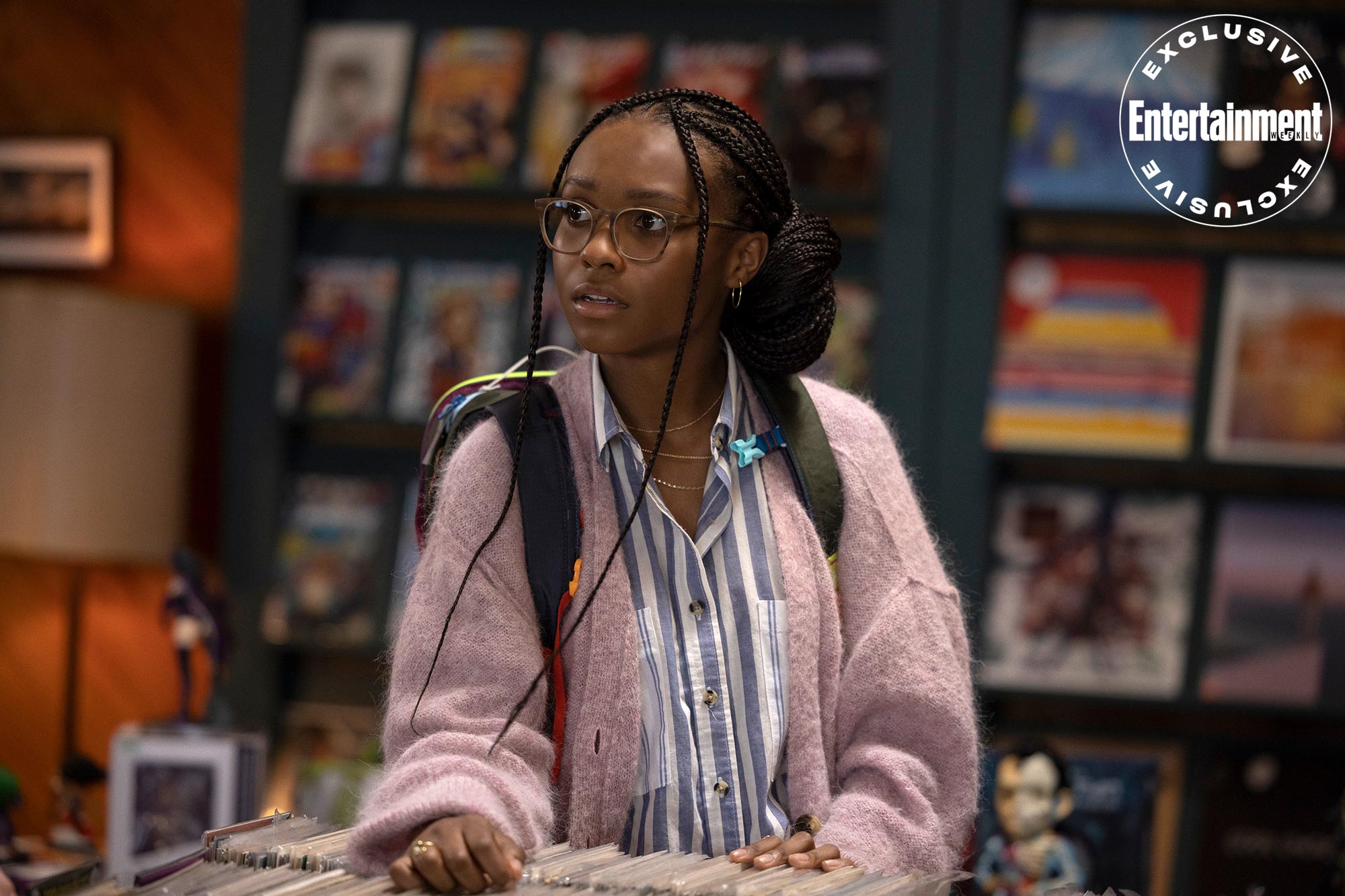 Naomi reveals DC superhero's geeky passion and winged mentor in new photos