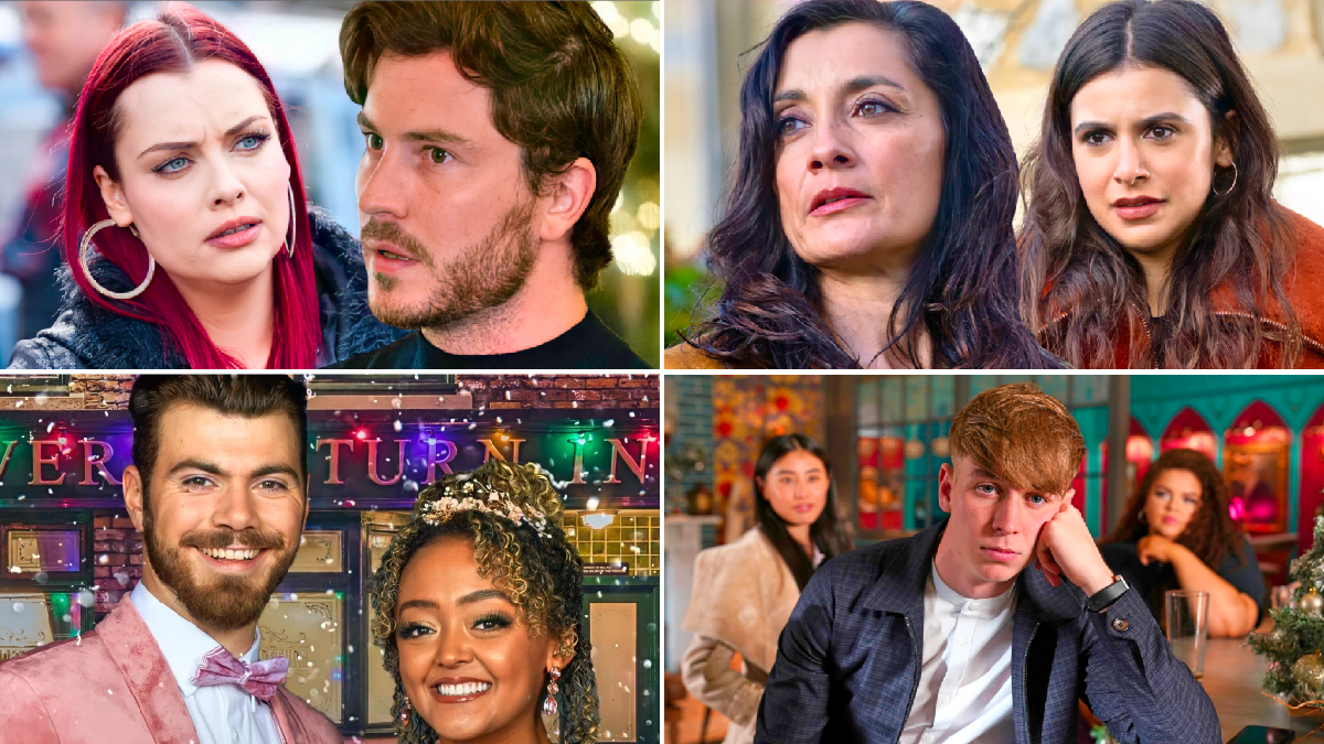 12 soap spoiler pictures: EastEnders Gray exposed, Emmerdale Meena caught out, Coronation Street wedding disaster, Hollyoaks love triangle