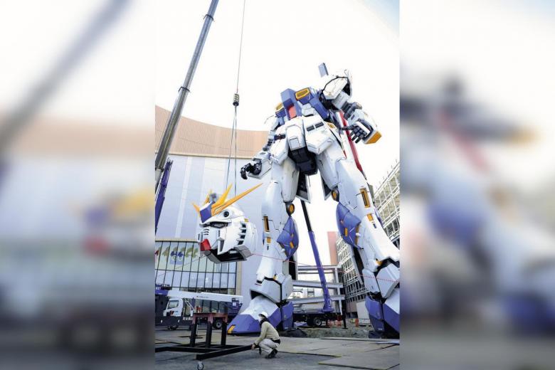 25m-tall Gundam robot in Fukuoka, Japan nearing completion