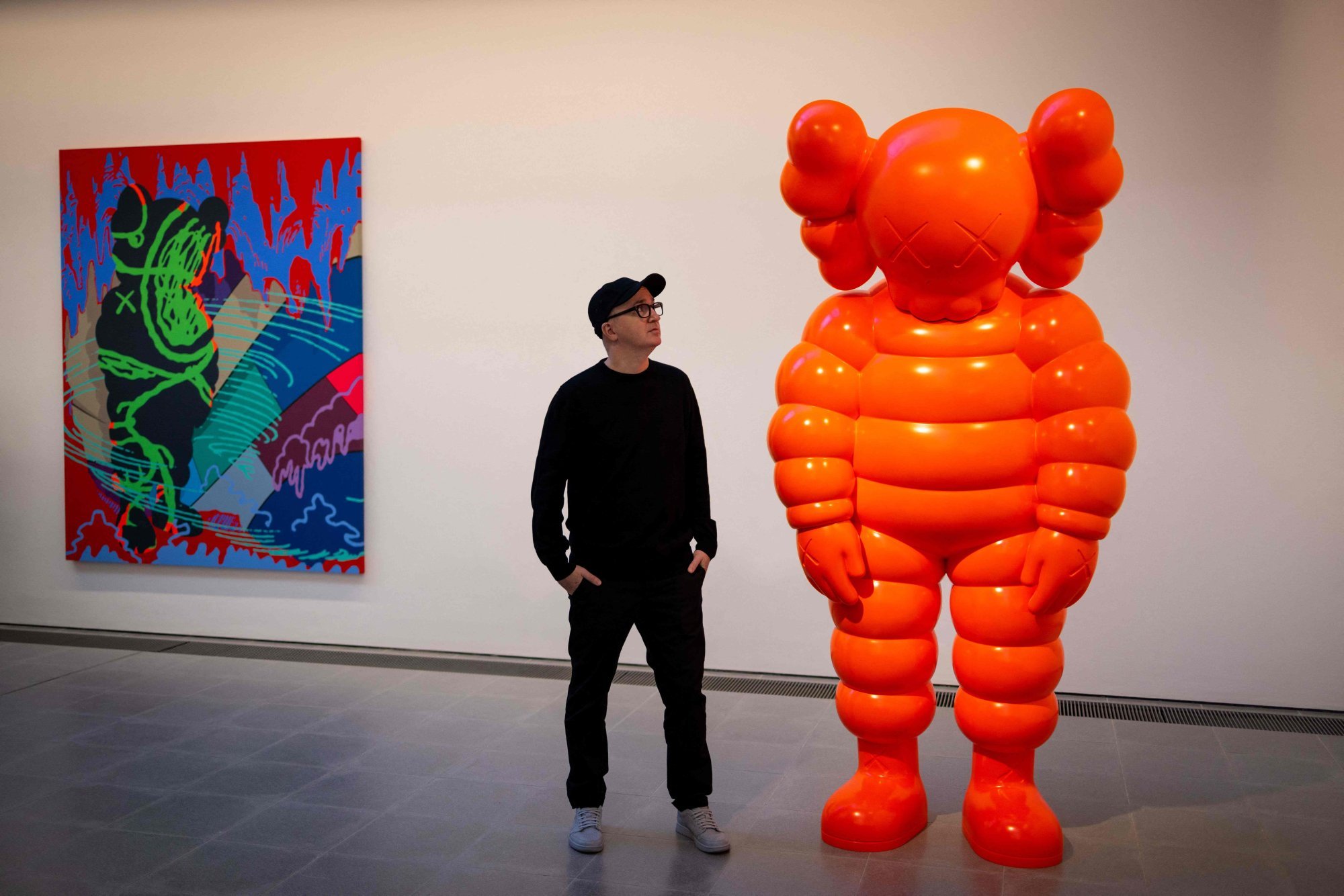 Fortnite video game hosts exhibition of art by Kaws, in a first that coincides with shows of US artist’s work at London gallery and in augmented reality