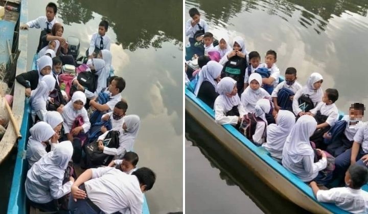 Sabah Students Sit In Cramped Boat Without Lifejackets To Get To School, Netizens Think It’s Dangerous