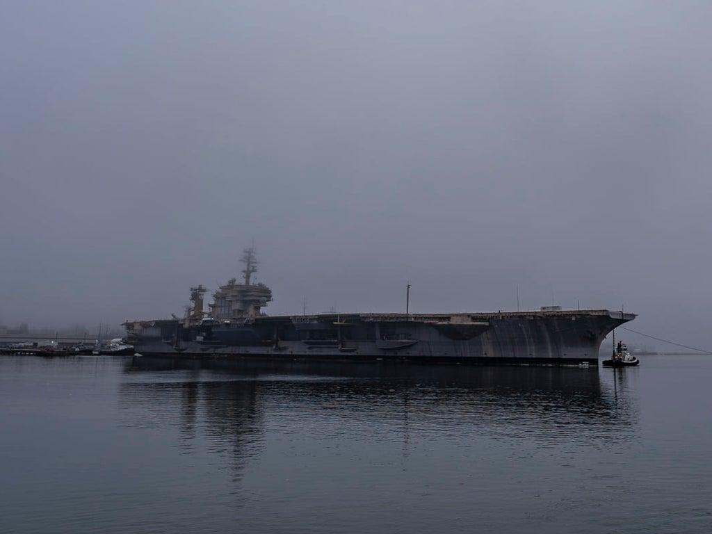 Aircraft carrier sold for 1 cent for scrap headed to eBay after Navy rejects $5m museum bid