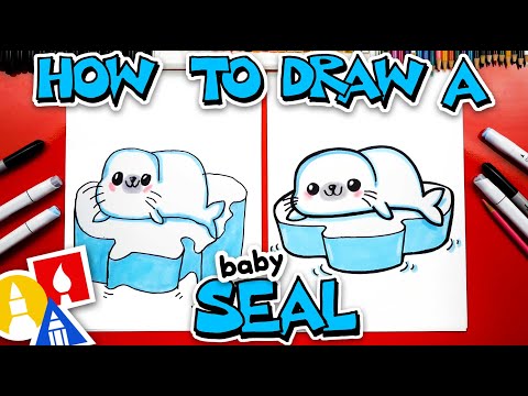 How To Draw A Baby Seal Cartoon