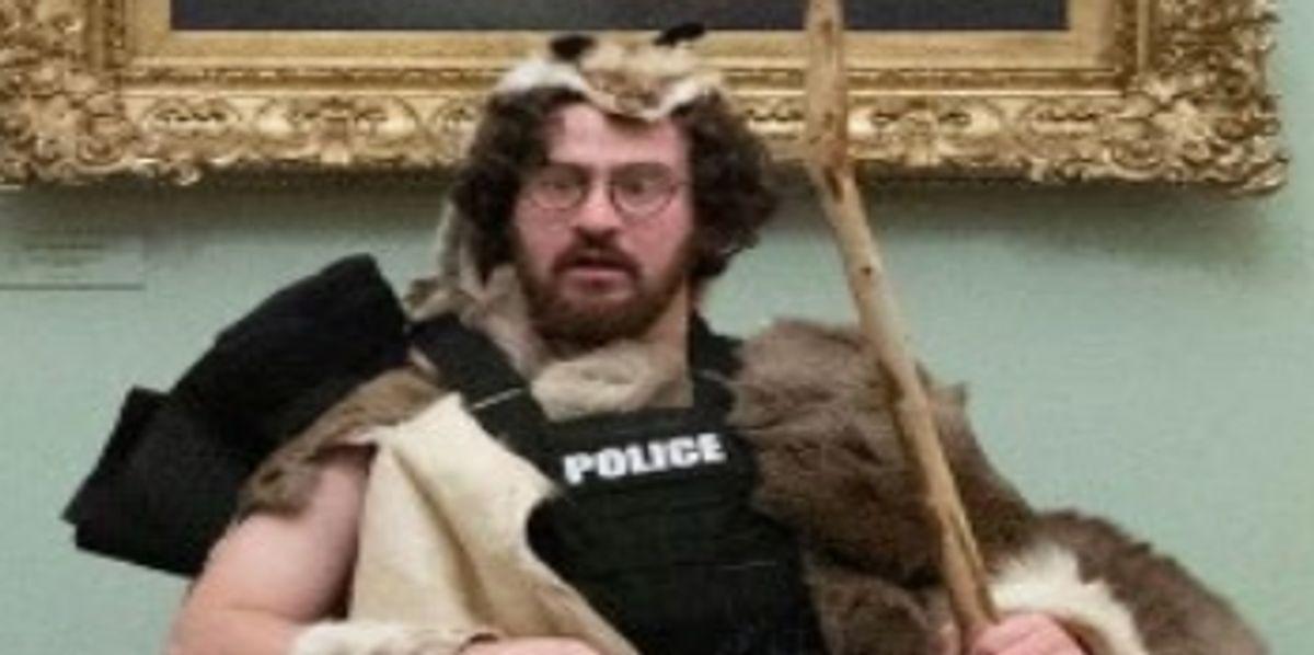 Capitol rioter dressed as caveman pleads guilty to stealing police Gear