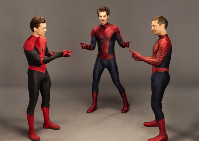 Holland, Garfield and Maguire recreate Spider-Man pointing meme to announce No Way Home Video release