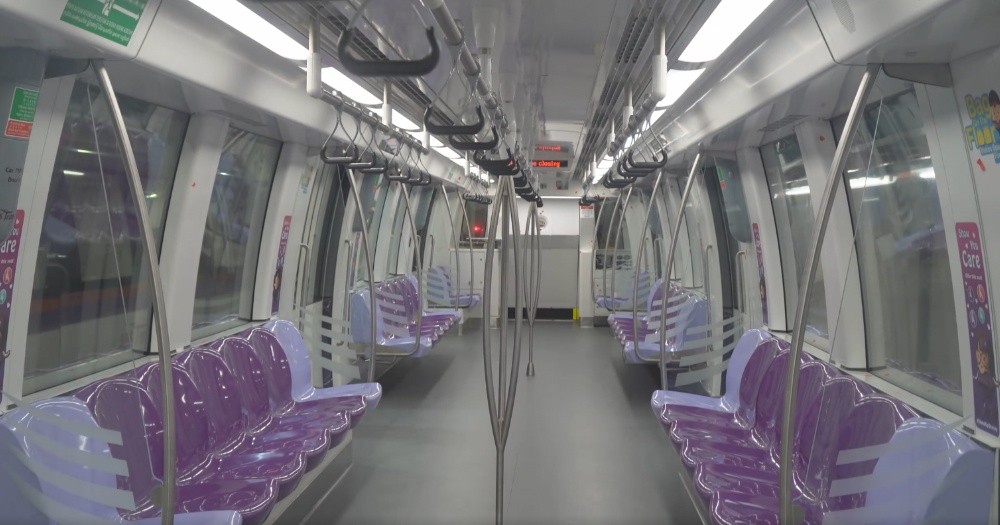 1st upgraded North East Line train with newly refurbished interior enters service on Feb. 28