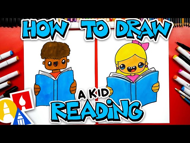 How To Draw A Kid Reading A Book | Nestia