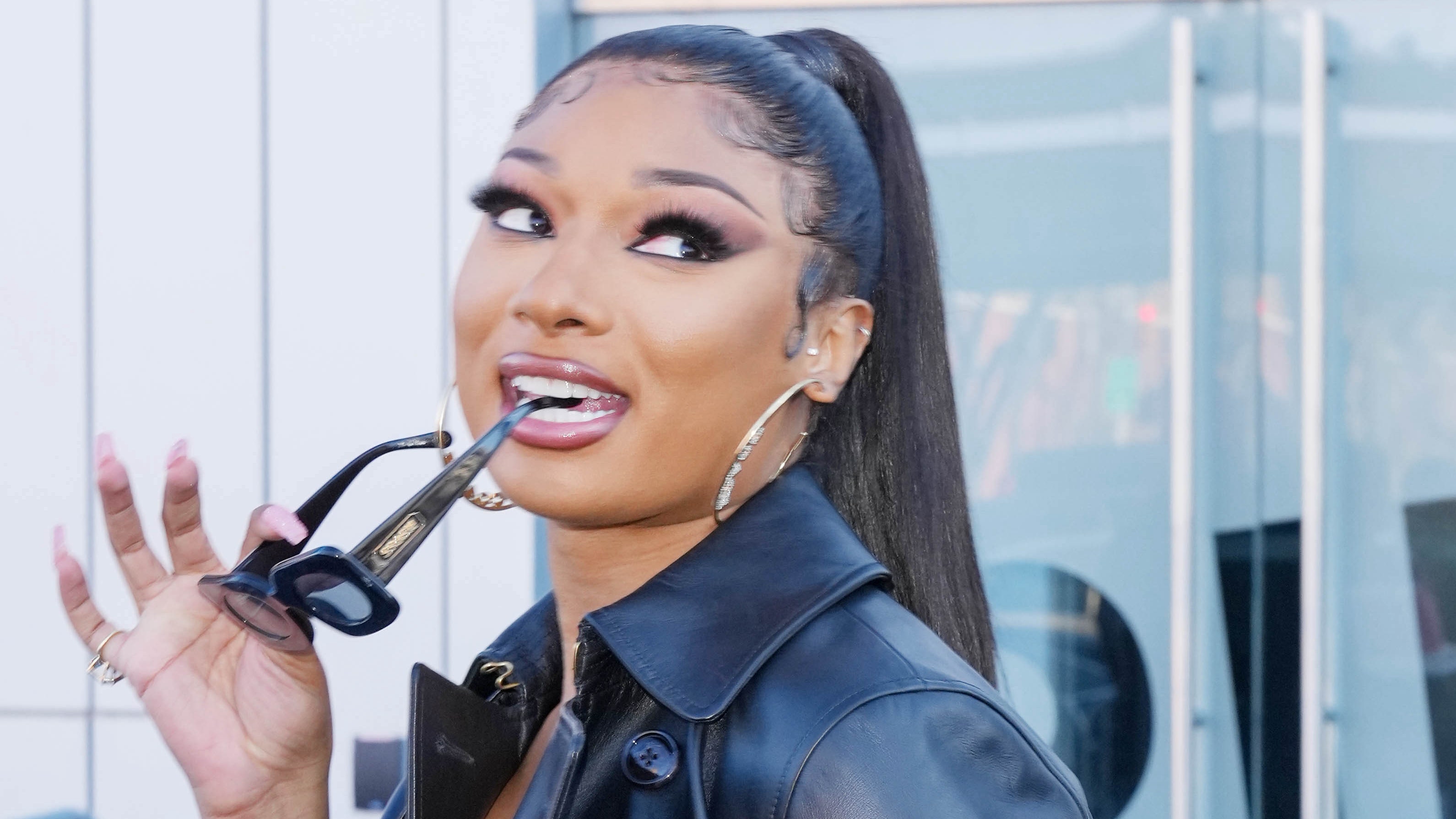 Megan Thee Stallion Wore Black Snake-Tongue Nails for Her Latest Photo Shoot