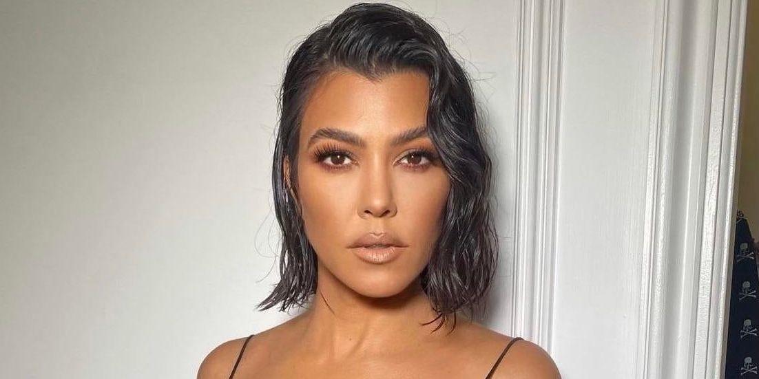 Kourtney Kardashian just wore a teeny tiny naked dress on Instagram