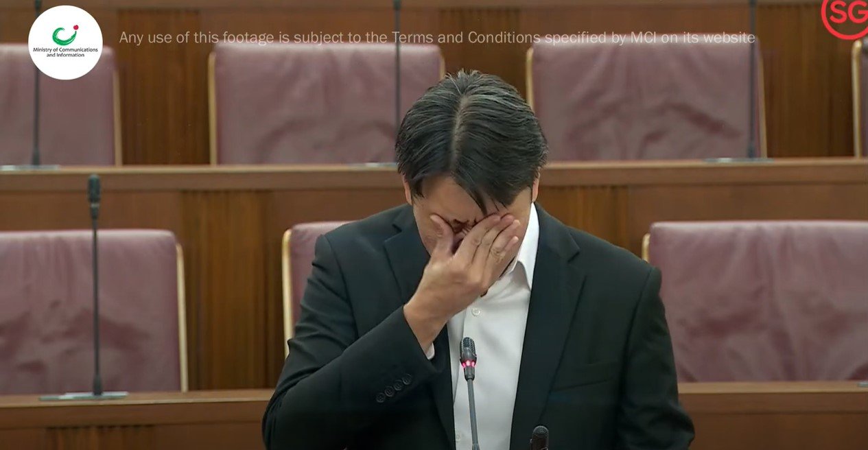 Jurong MP shawn huang gets emo in parliament while speaking on S’pore’s science & technology