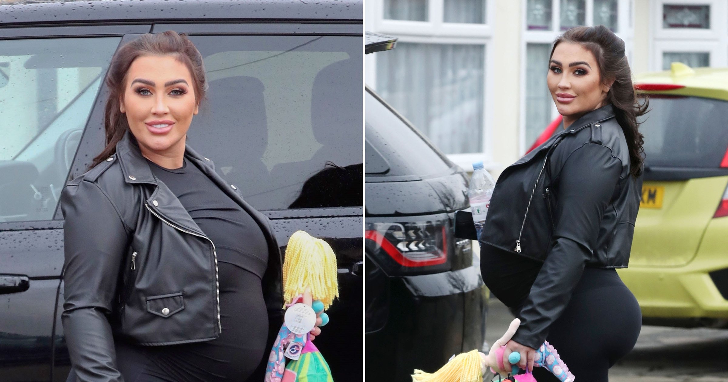 Lauren Goodger steps out with baby bump on show for the first time since announcing second pregnancy with Charles Drury