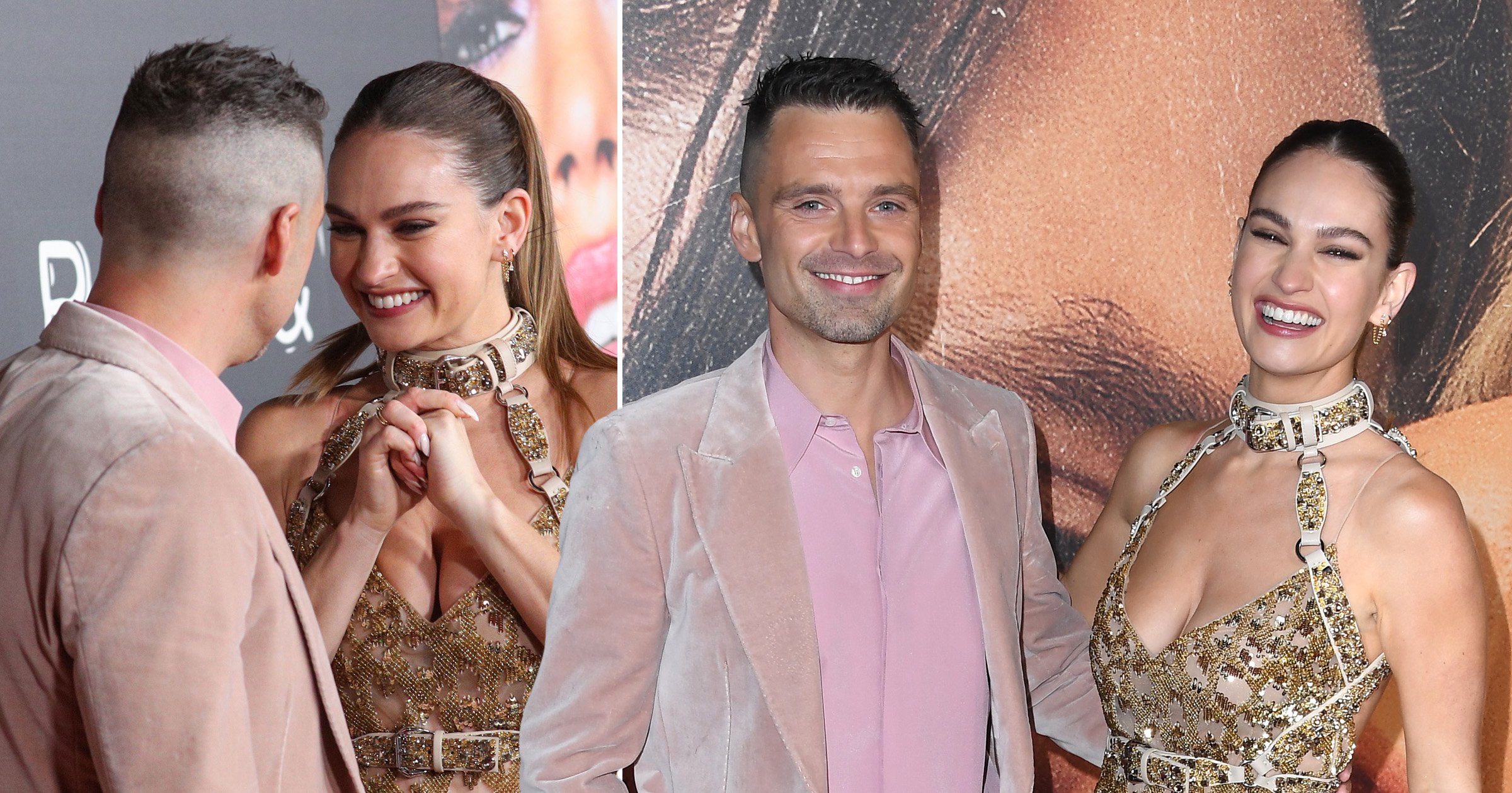 Lily James is golden as she and Sebastian Stan glam up for Pam & Tommy finale screening after drama divided viewers