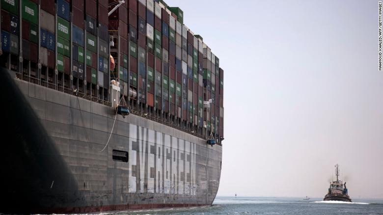 Evergreen container ship runs aground in Chesapeake Bay nearly a year after Suez Canal blockage