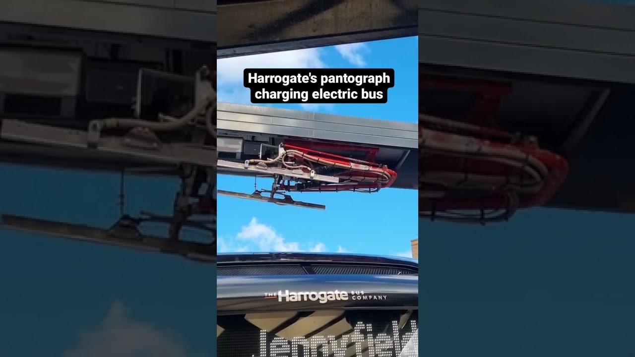 Harrogate's Pantograph Charging Volvo Electric Bus