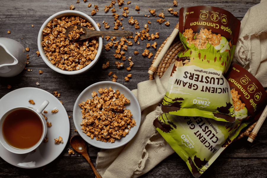 Enjoy guilt-free snacks with ZENKO Superfoods’ new Ancient Grain Clusters