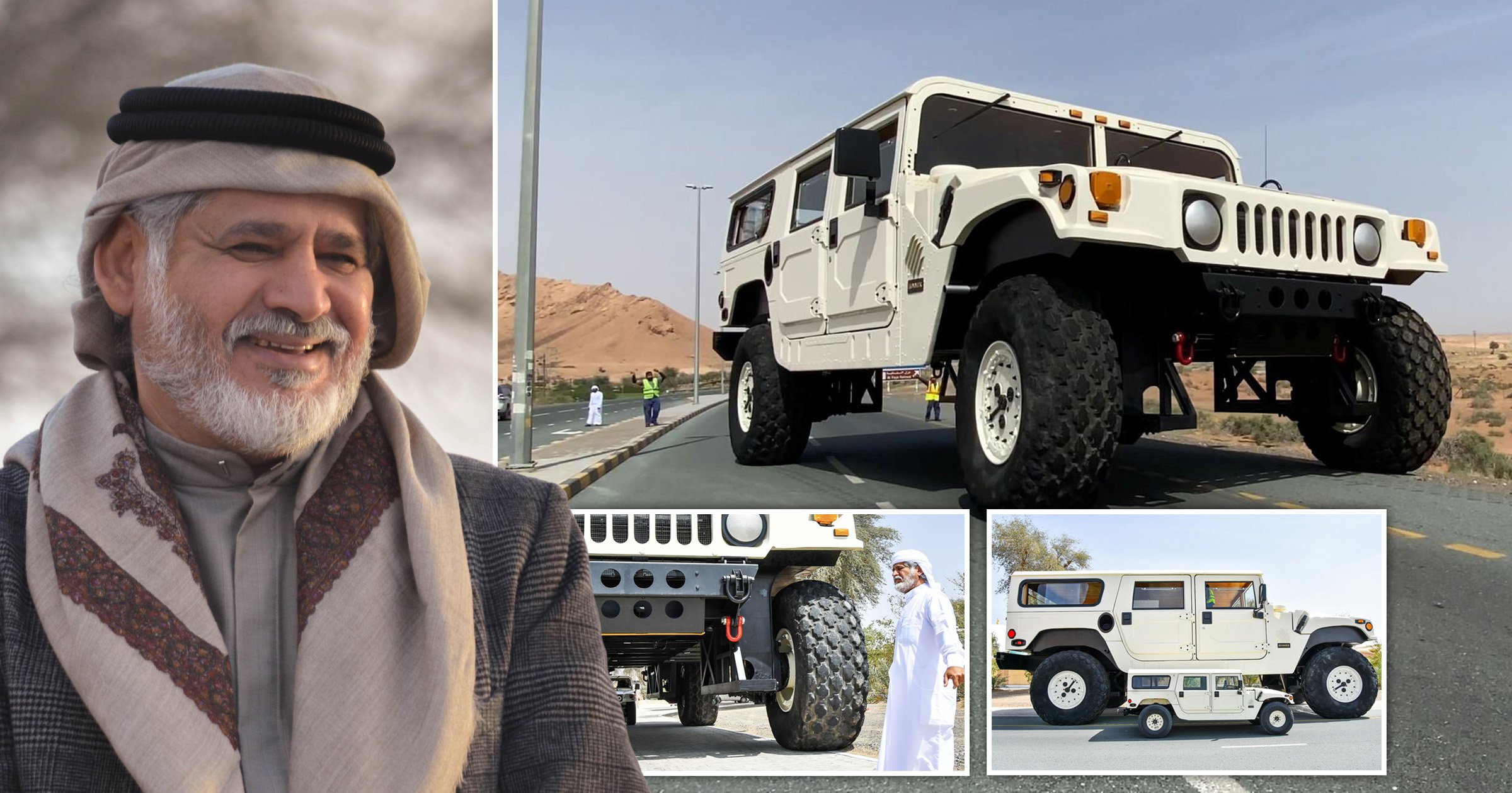 Sheikh builds two-storey, 22ft tall Hummer with a sink and toilet