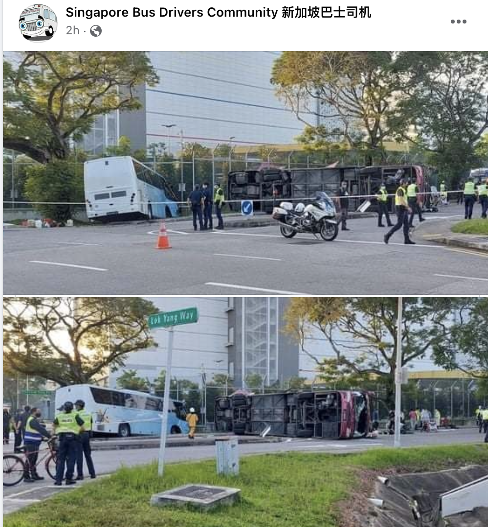 1 dead, 37 taken to hospital after 2 buses collided near Joo Koon MRT