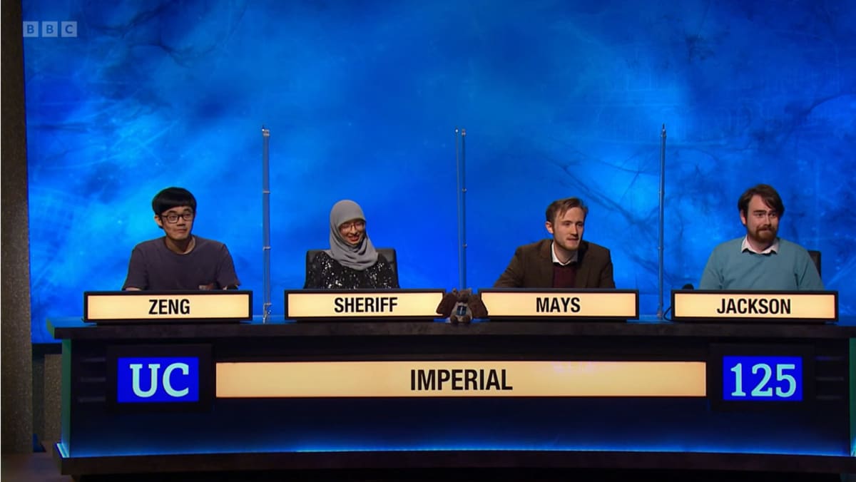 S'porean geography whiz Max Zeng and Imperial College team win British TV quiz show
