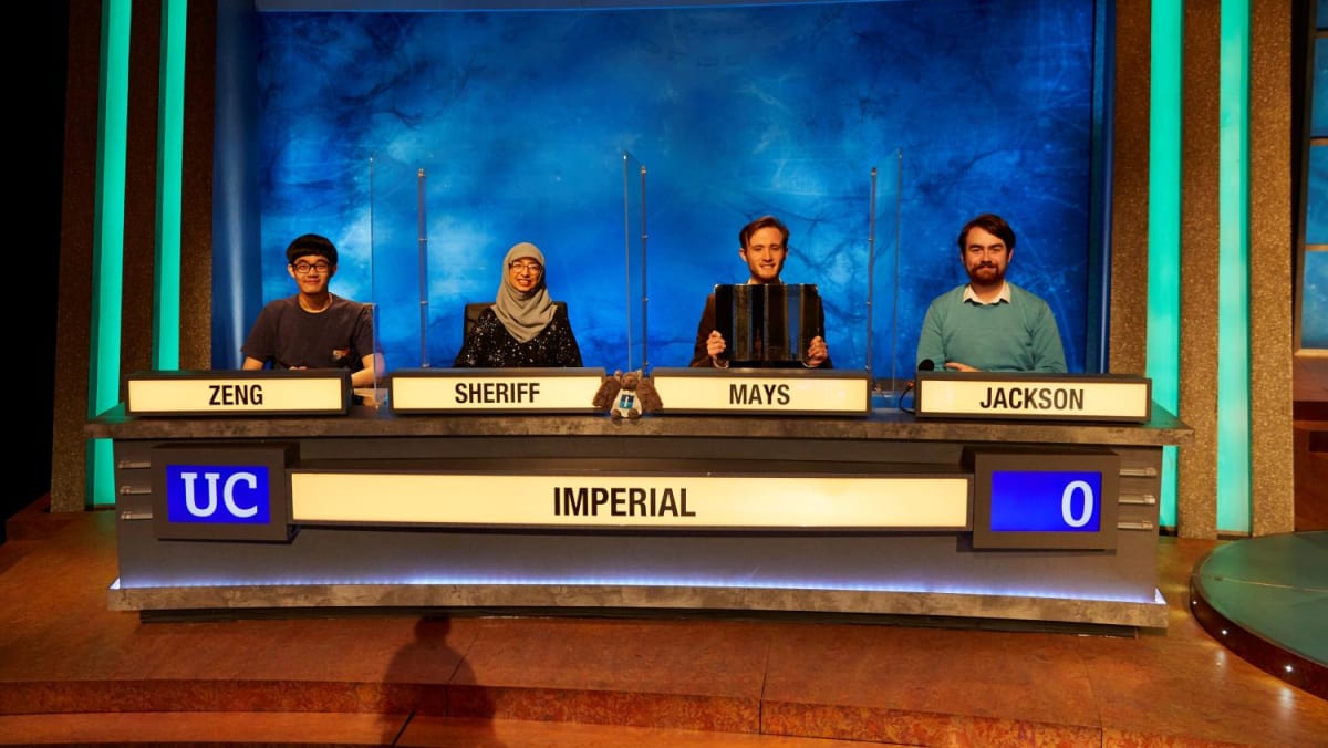 Singaporean student Max Zeng helps Imperial College to become champions of BBC TV's University Challenge