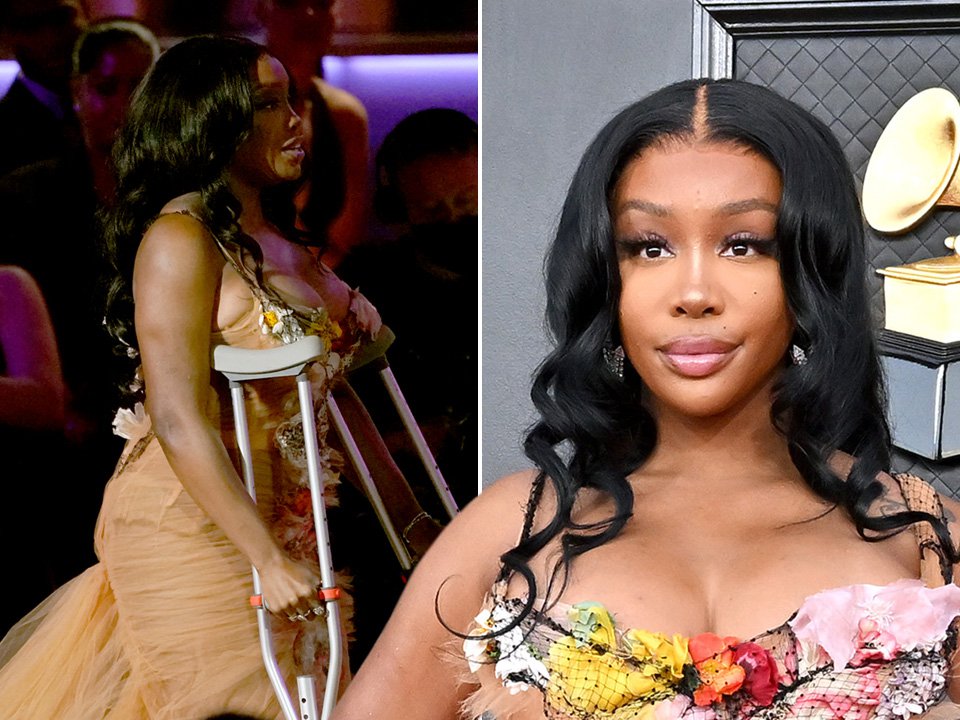Grammys 2022: SZA reveals reason for crutches and wheelchair after Lil Nas X and Lady Gaga rush to her aid
