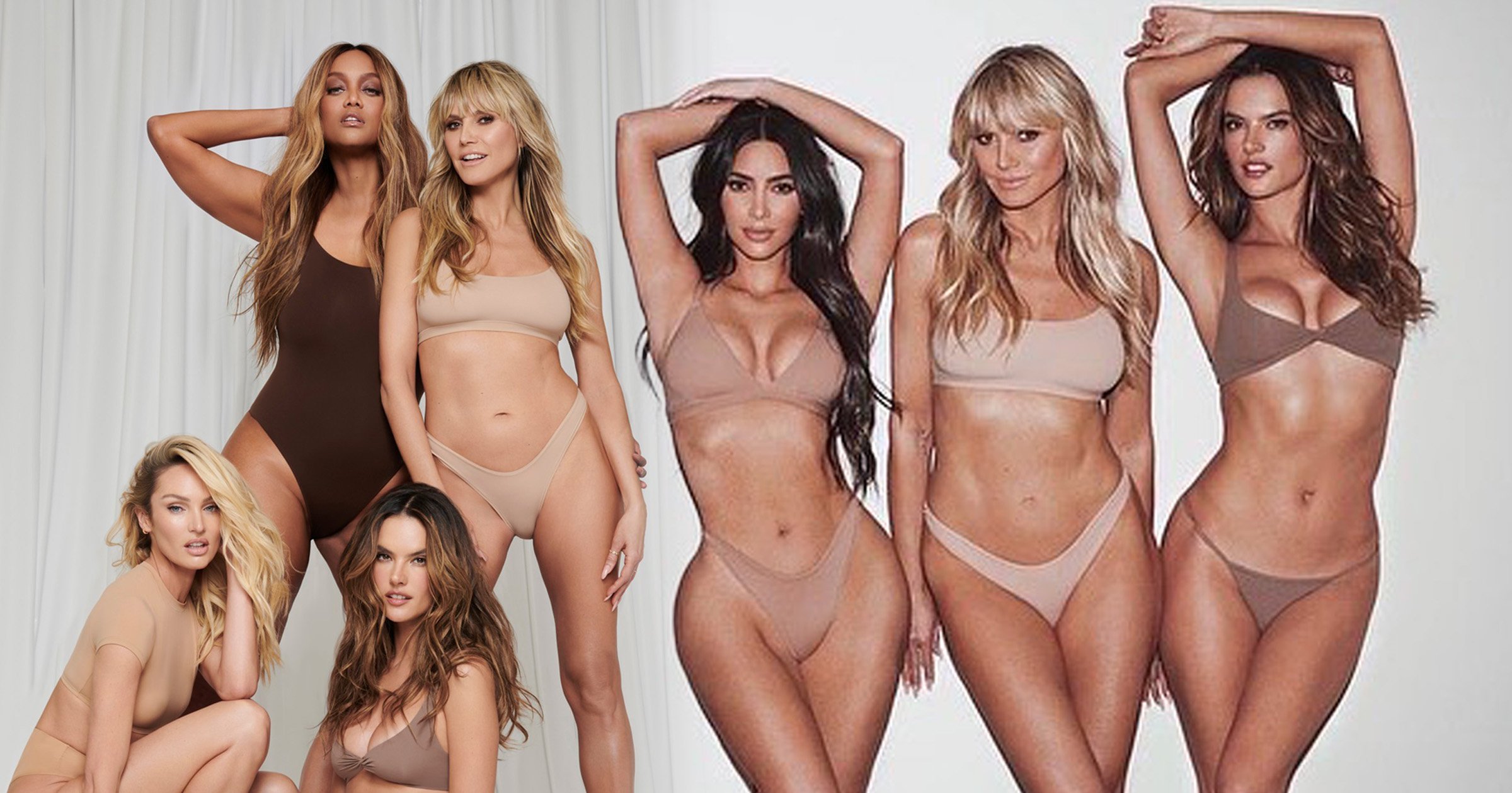 Kim Kardashian inspired to strip down with supermodels Heidi Klum, Tyra Banks, Candice Swanepoel and Alessandra Ambrosio for ‘iconic’ new Skims shoot