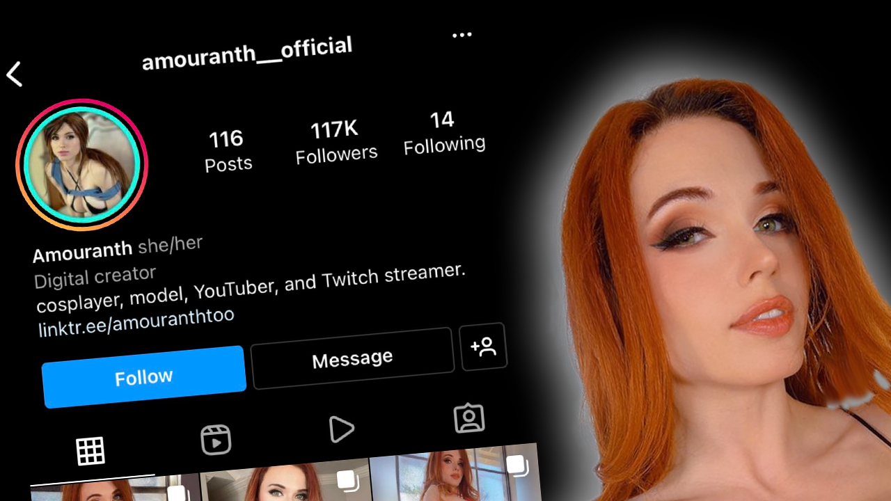 Amouranth fake Instagram account ran scam while she was banned