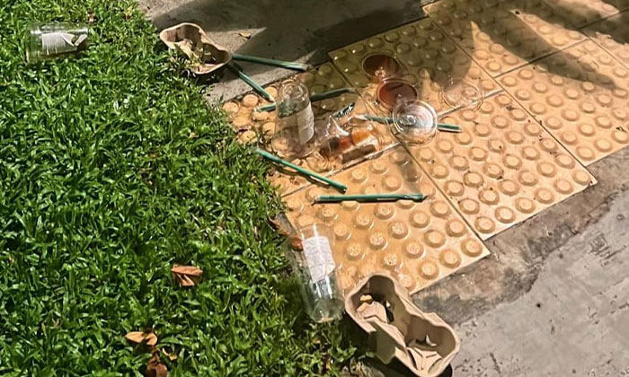 Woman finds GrabFood order 'sent to the floor' with Starbucks drinks thrown on ground