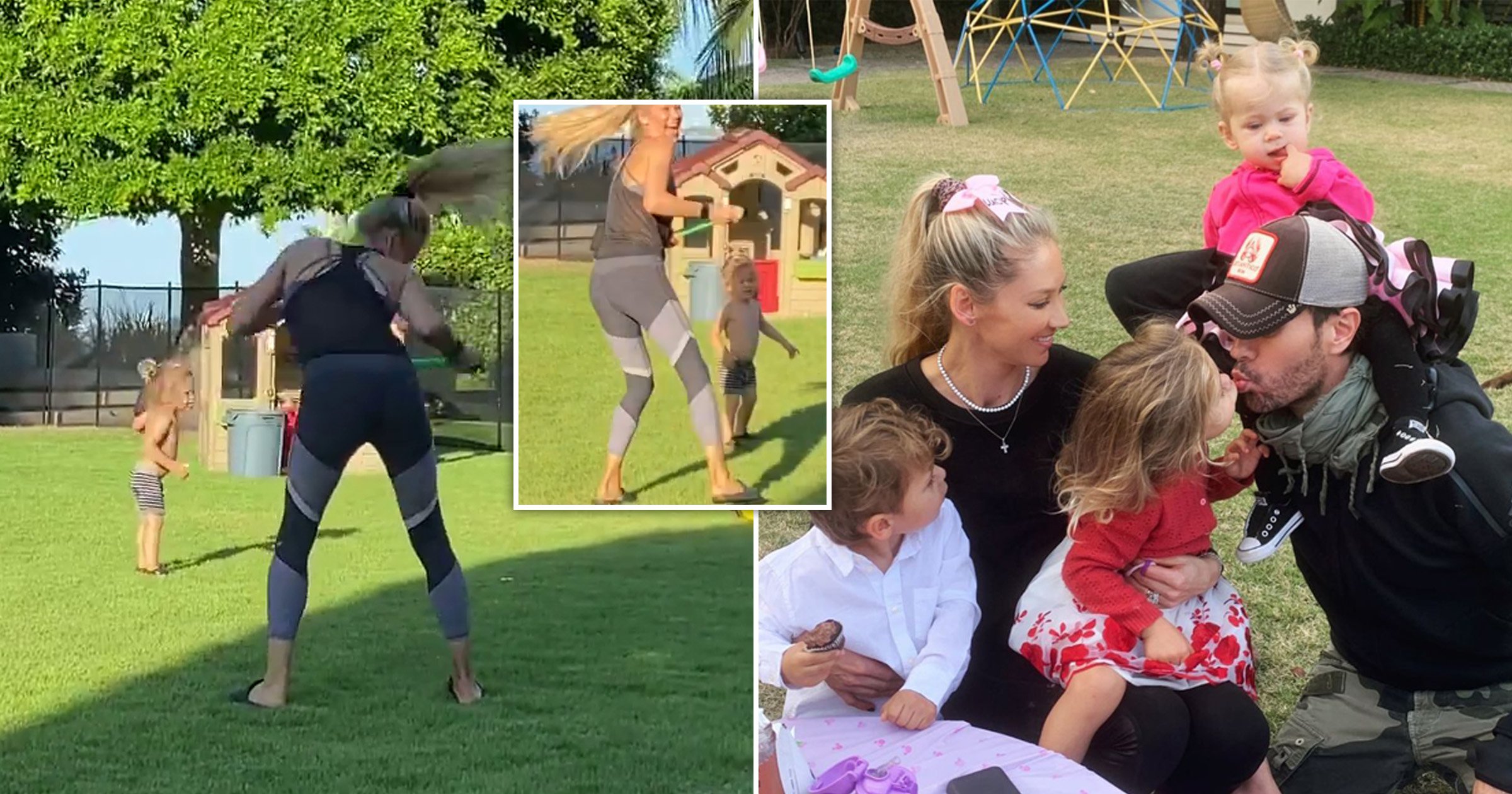 Enrique Iglesias and partner Anna Kournikova share glimpse inside fun family life with rare pics from mansion