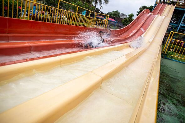 Water park slide COLLAPSES with children falling 30 feet and 16 in hospital