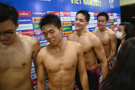 Singapore men's 4x100m freestyle relay team disqualified after winning race