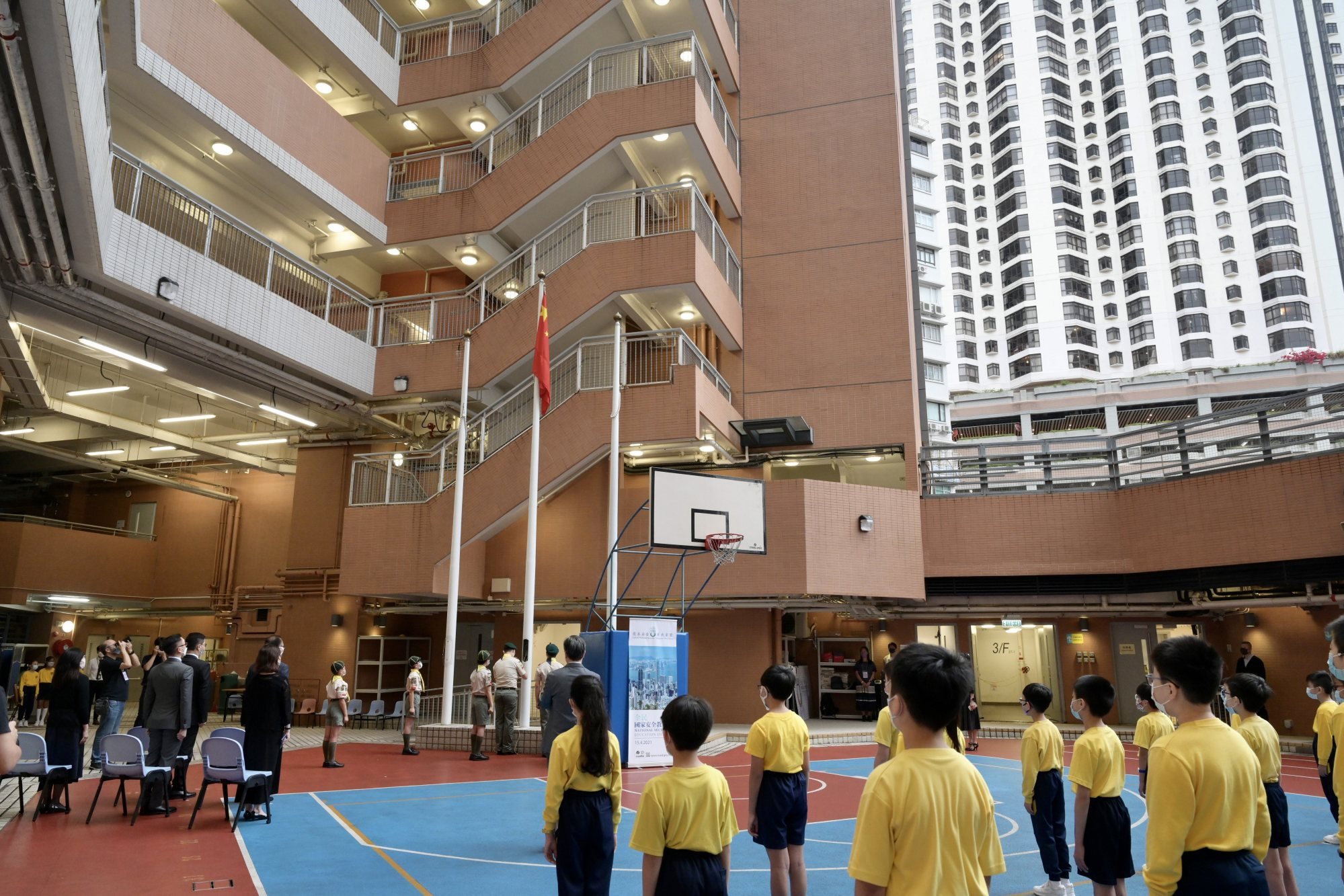 Hongkong Post changes pupil uniforms from yellow to white in stamp photo marking city’s 25th handover anniversary