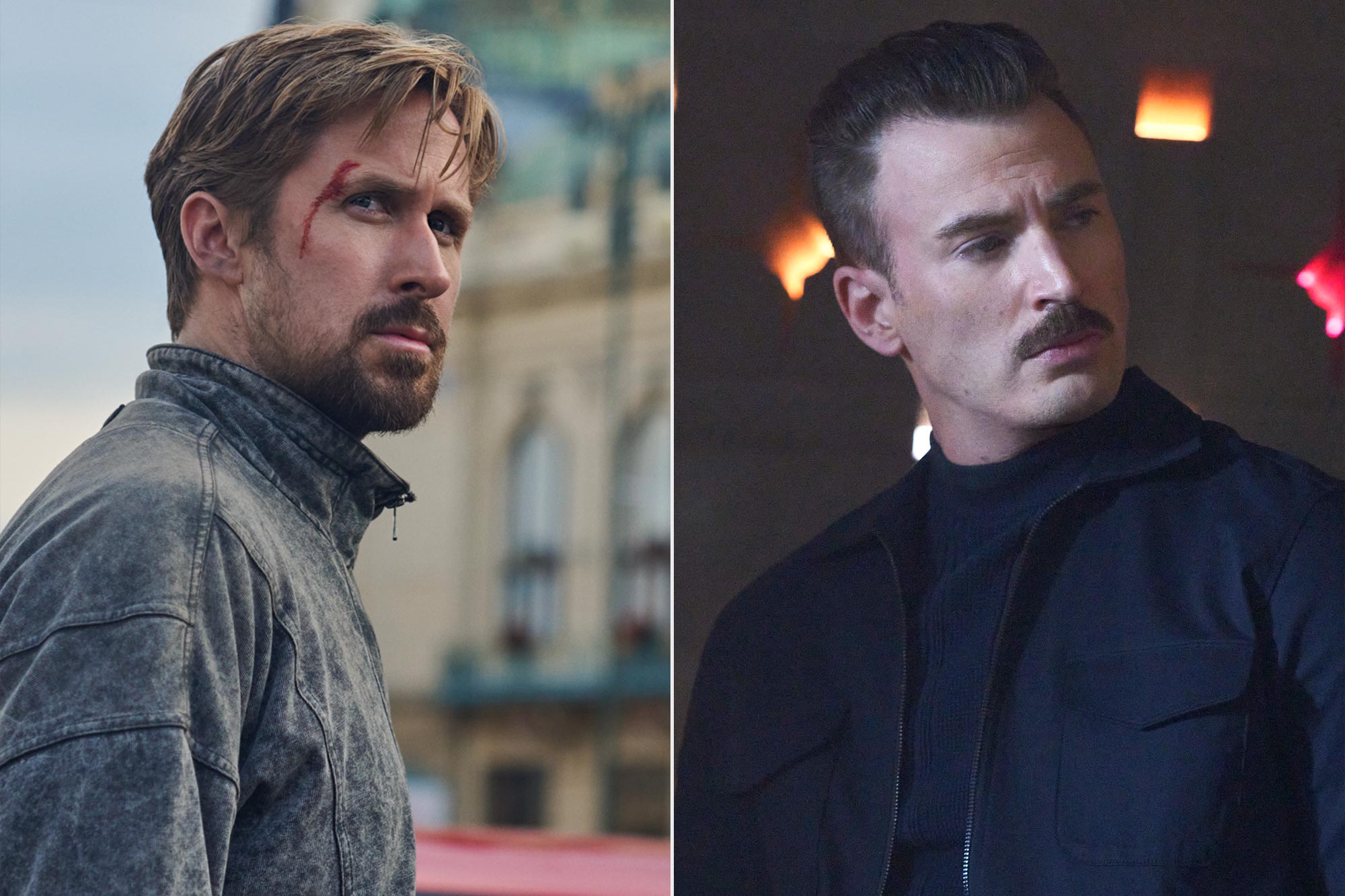 Chris Evans And His Trash Stache Hunt Ryan Gosling In Heart Pounding