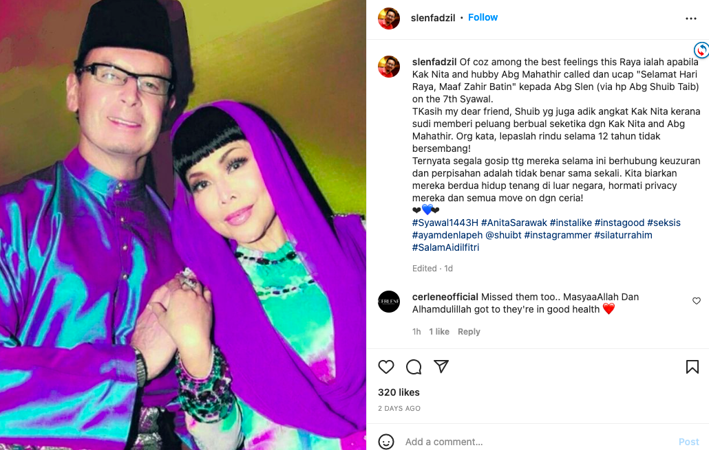 Anita Sarawak breaks silence after almost 12 years to end rumours of her death; reassures she’s also neither sick nor divorced