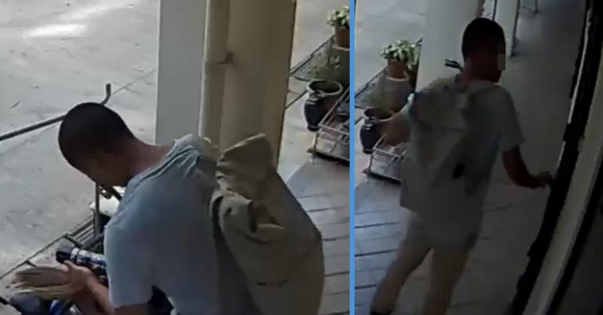 Man Caught Stealing Items Like Flower Pots And Chairs From Corridors 