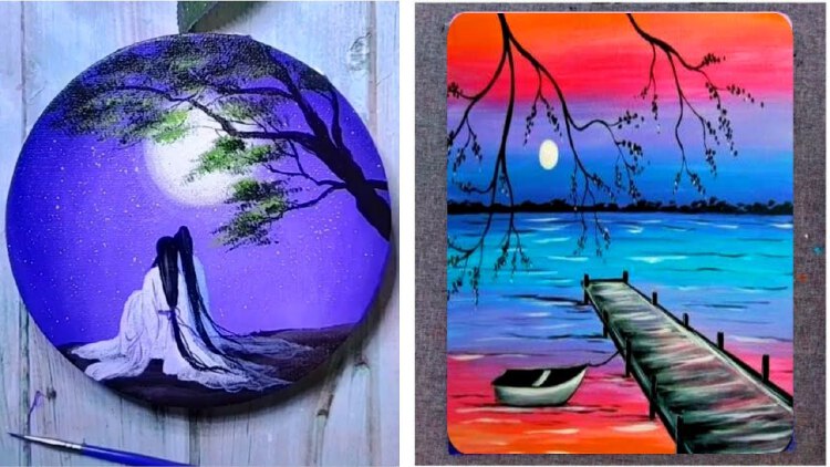 7 Super Easy Scenery Landscape Painting Ideas For Beginners Easy 