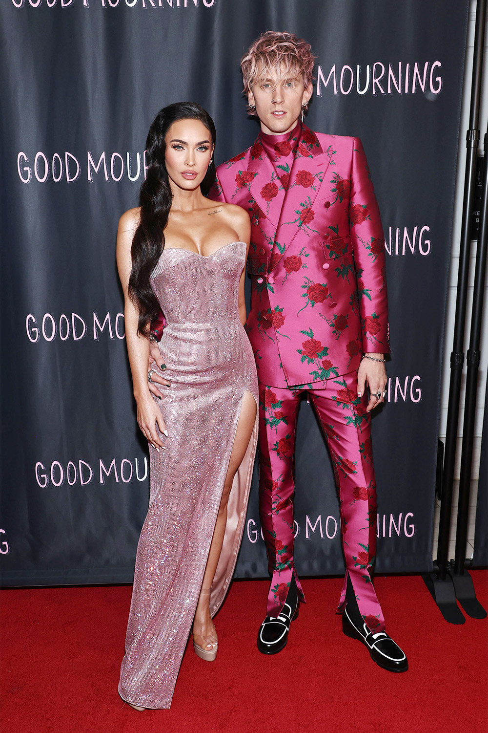 Megan Fox and Machine Gun Kelly Show Off Their Power Couple Style — and His Neon Pink Hair