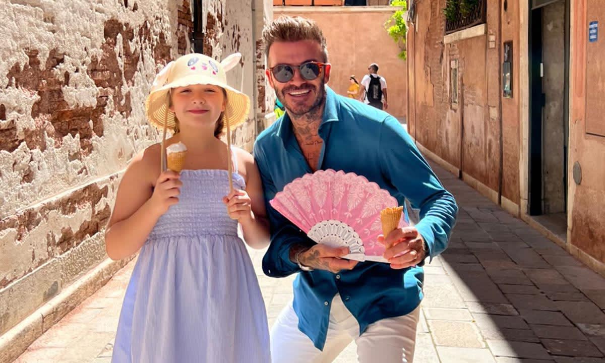 David Beckham shares incredible photo album of holiday with Harper – Victoria has the best reaction