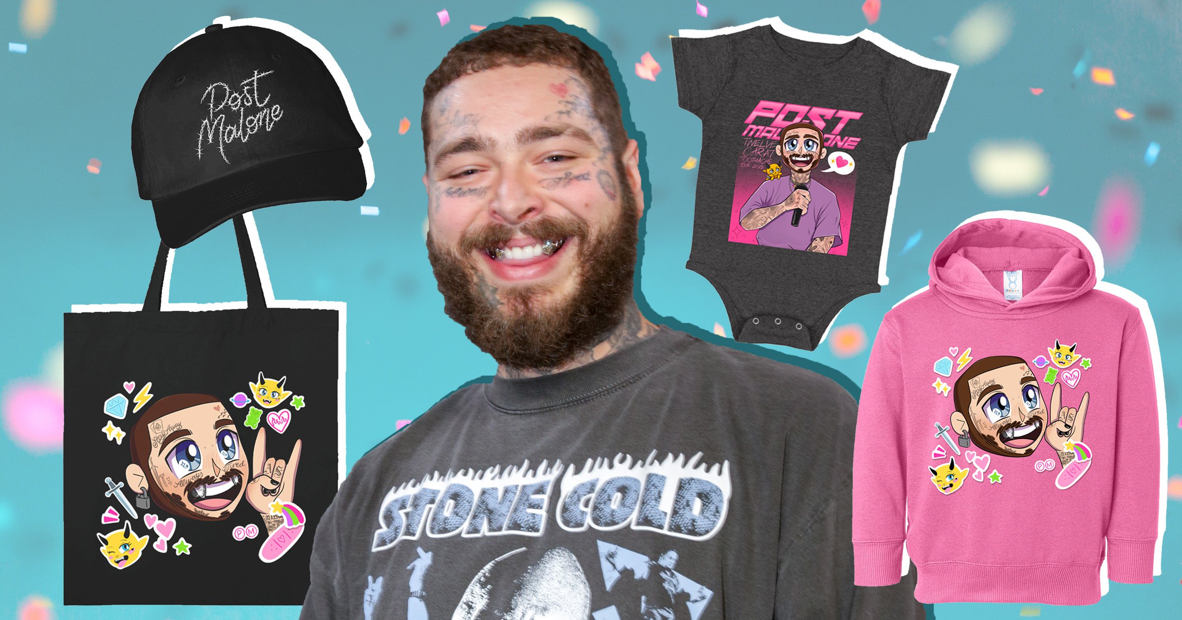 Post Malone releases clothing range for ‘little rockstars’ after becoming a father for the first time 