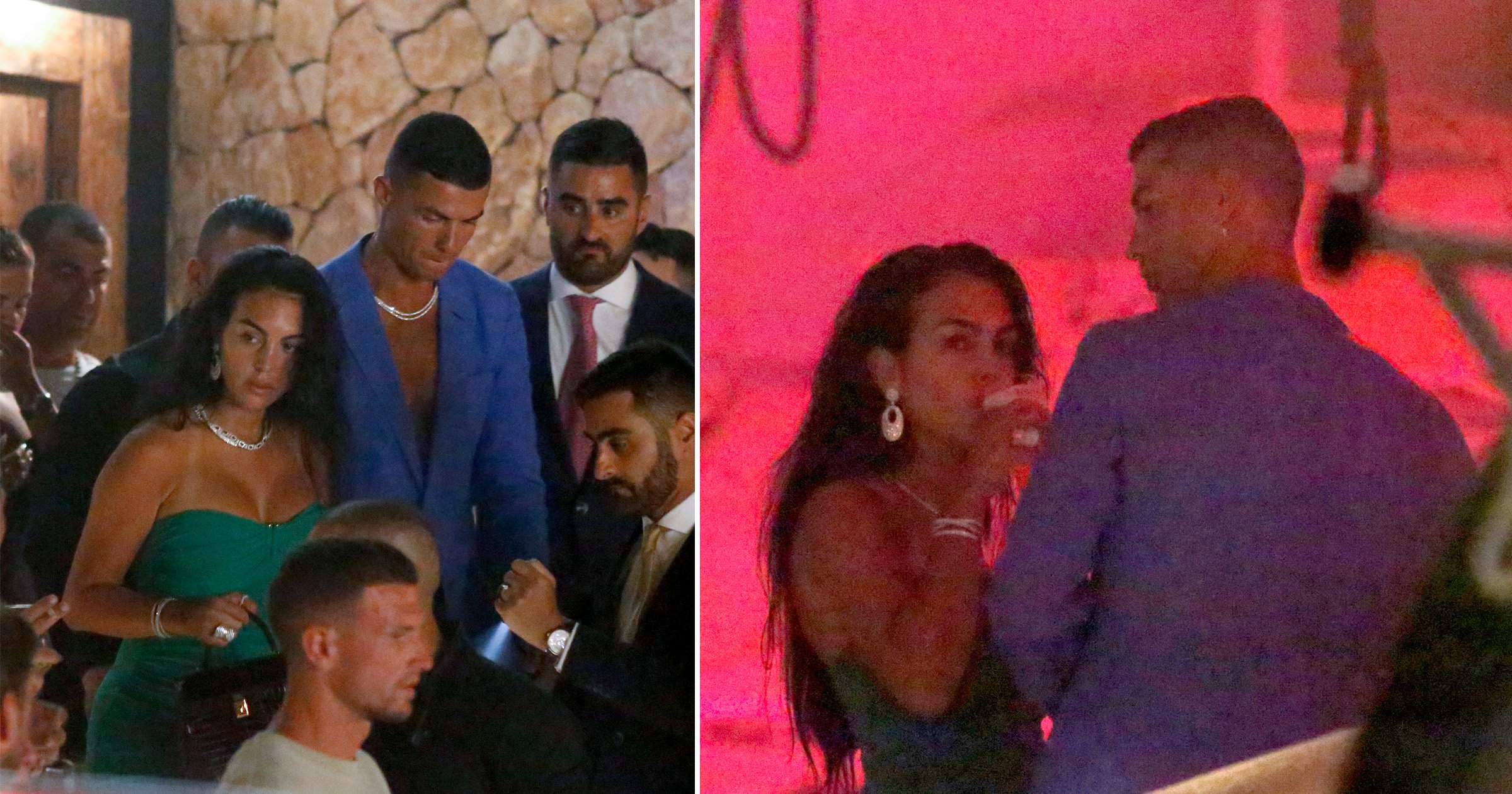 Cristiano Ronaldo embraces his freedom on football break and goes shirtless while partying with girlfriend Georgina Rodriguez in Ibiza