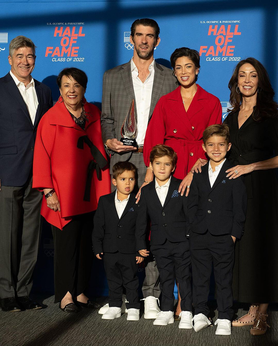 Michael Phelps' Sons Watch as He's Inducted Into the U.S. Olympic and