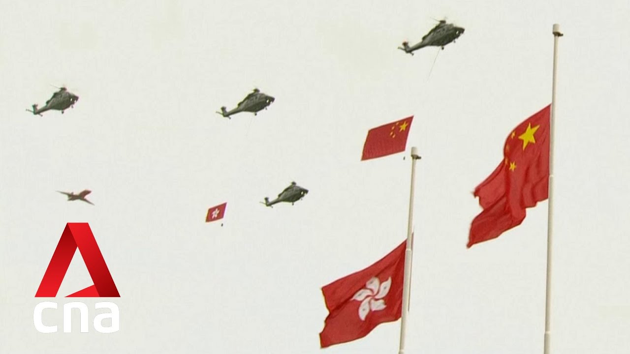 Hong Kong marks 25th anniversary of handover with flag-raising ceremony