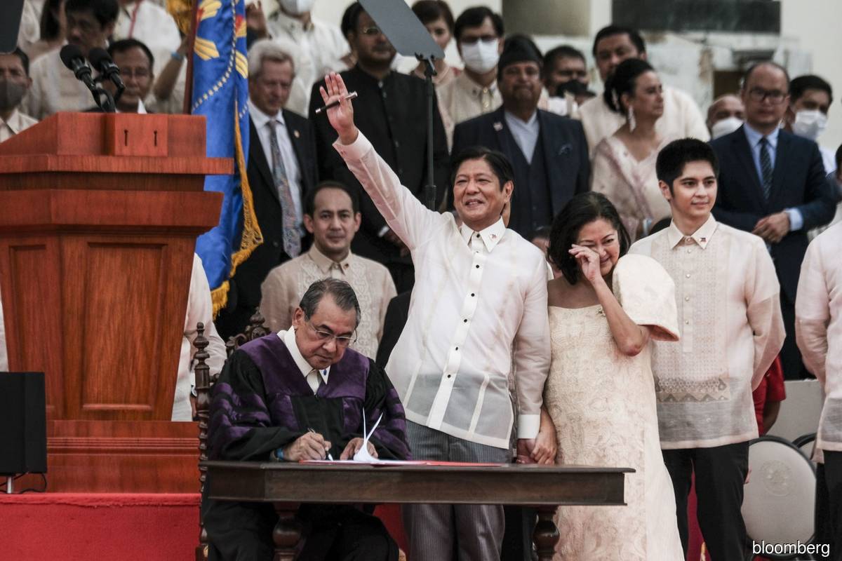 Marcos Jr sworn in as president decades after father fled