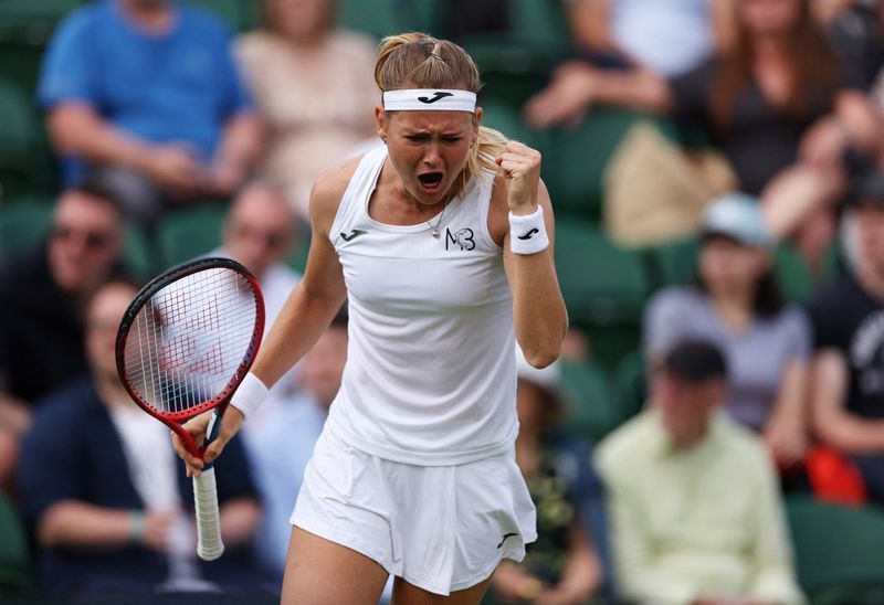 Tennis-Bouzkova snaps Garcia streak to reach Wimbledon quarters