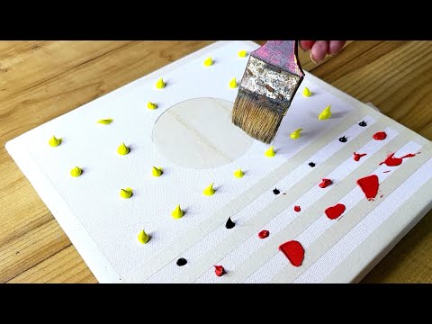 How To Draw A Little Girl Spreading Love / Painting Techniques / Masking Tape Satisfying