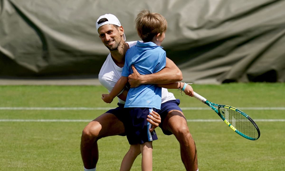 Novak Djokovic messes around with son Stefan at Wimbledon: See the sweet photos