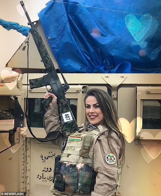 Brazilian female sniper and ex-model killed during Russian shelling while fighting in Ukraine died from asphyxiation after she was trapped in burning bunker, her family reveal