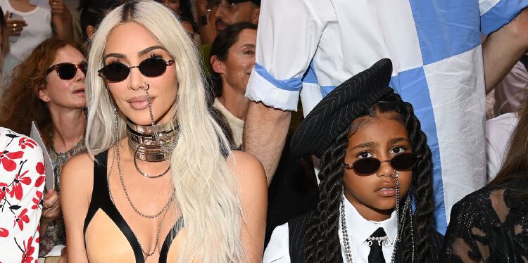 Kim Kardashian and North West Wore Matching Nose Chains at a Paris ...