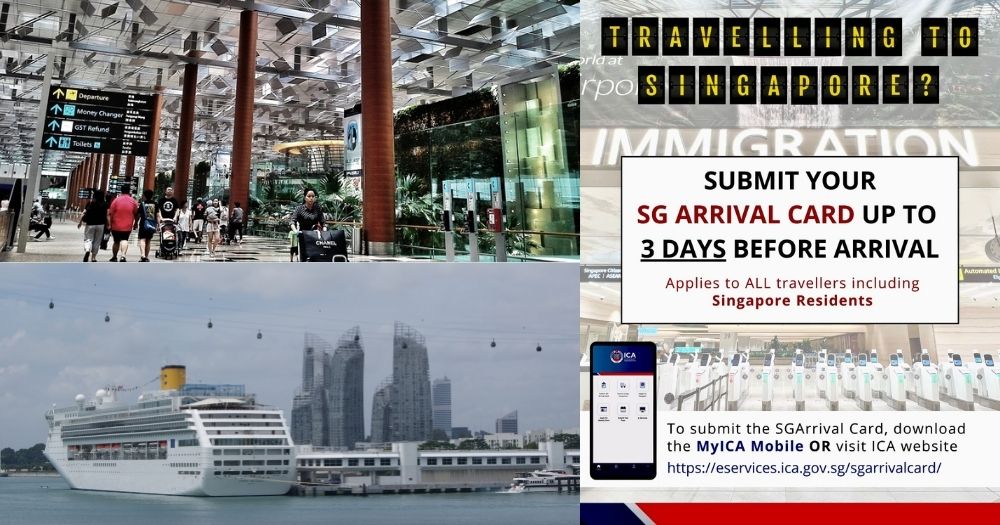Take note! ICA reminds all travellers entering Singapore via air and sea, including Singaporeans, to submit this!