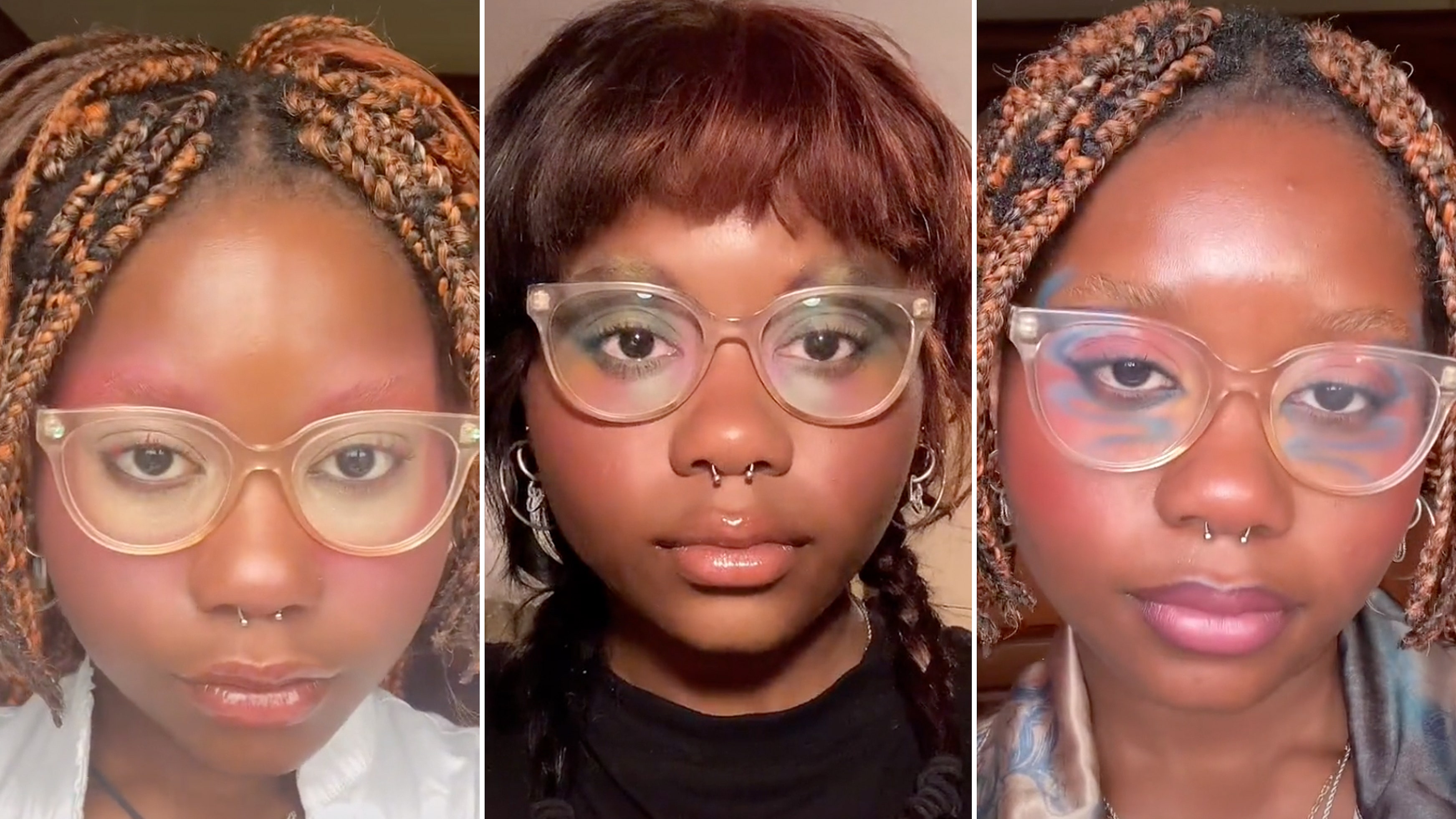 This TikToker Went Viral For Her Genius Glasses-Shaped Eye Makeup